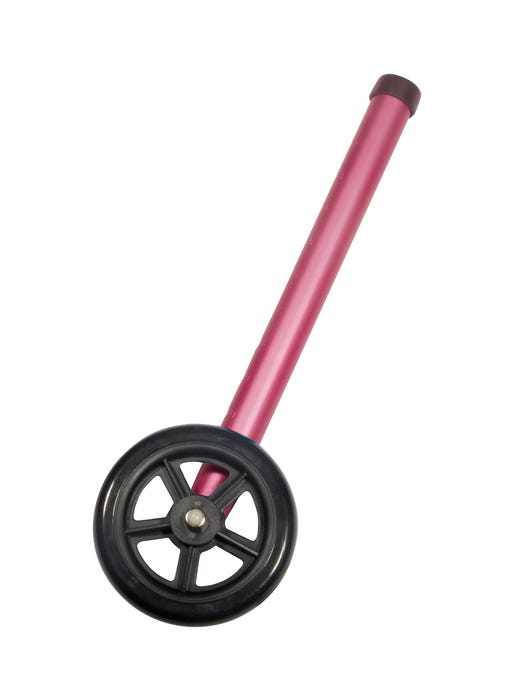 Walker Wheels with Two Sets of Rear Glides, for Use with Universal Walker, 5", Pink