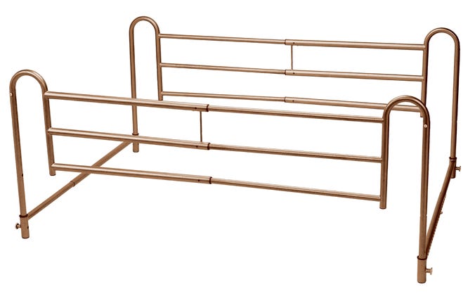 Tool-Free Adjustable Length Home-Style Bed Rail