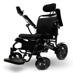 ComfyGo MAJESTIC IQ-9000 Auto Recline Remote Controlled Electric Wheelchair - in Black Finish