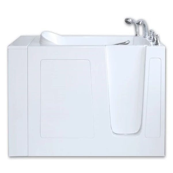 52'' x 30'' Walk-In Whirlpool Air Fiberglass Bathtub with Faucet