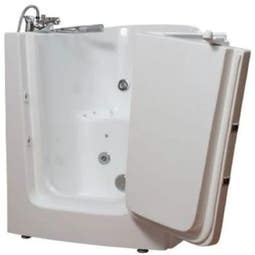 Avora Bath 38'' x 33'' Walk-In Fiberglass Bathtub with Faucet - Main Image