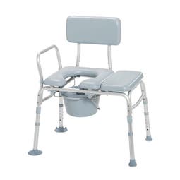 Drive Medical Combination Padded Transfer Bench/Commode - Main Image