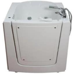 38'' x 33'' Walk-In Fiberglass Bathtub with Faucet and Heater