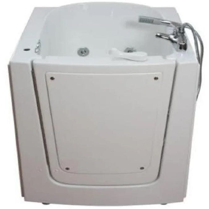 38'' x 33'' Walk-In Fiberglass Bathtub with Faucet and Heater