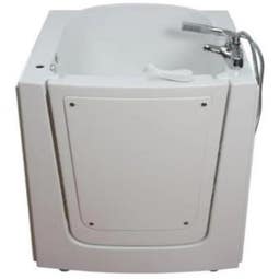Avora Bath 38'' x 33'' Walk-In Whirlpool Fiberglass Bathtub with Faucet - Main Image