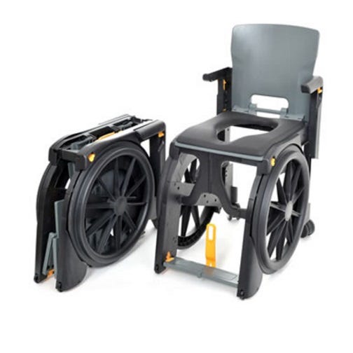 Wheelable Folding Travel Shower Wheelchair