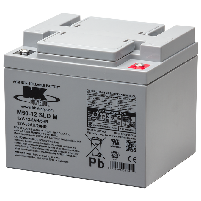 12V 50AH Sealed Lead Acid Battery (Each)