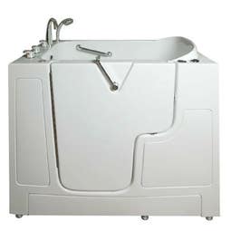 Avora Bath 52'' x 30'' Walk-In Air Fiberglass Bathtub with Faucet - Main Image