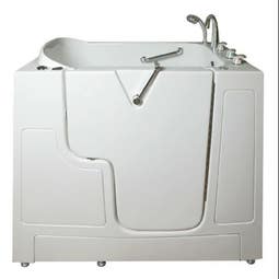 Avora Bath 52'' x 30'' Walk-In Fiberglass Bathtub with Faucet - Main Image
