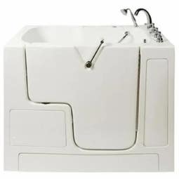 Avora Bath 52'' x 30'' Walk-In Fiberglass Bathtub with Faucet - Main Image