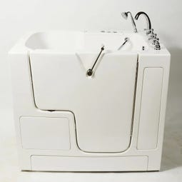 52'' x 30'' Walk-In Whirlpool Fiberglass Bathtub with Faucet