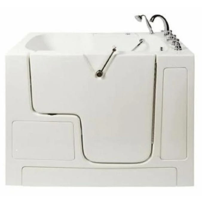 52'' x 32'' Walk-In Air Fiberglass Bathtub with Faucet 