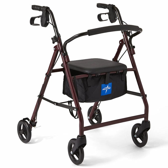 Guardian Rollator -Burgundy - 8" Wheels - Open Box