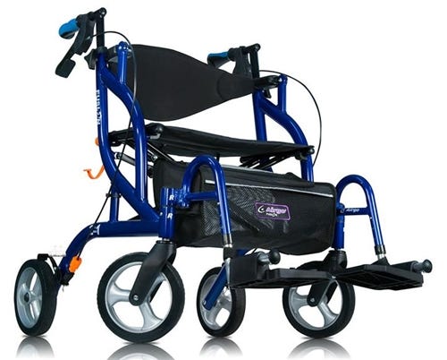 Airgo Fusion Side Folding Rollator & Transport Chair