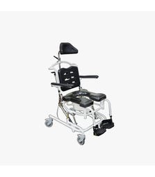 Future Mobility Aqua TL Tilt Rehab Shower Commode Chair Stainless Steel - Main Image