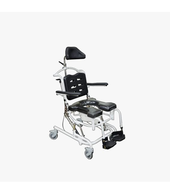 Aqua TLF Tilt Rehab Shower Commode Chair Stainless Steel