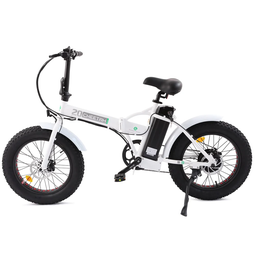 Ecotric UL Certified 20inch Fat Tire Portable and Folding Electric Bike - White - Main Image