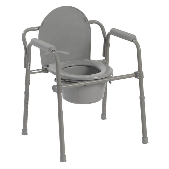 Folding Steel Commode