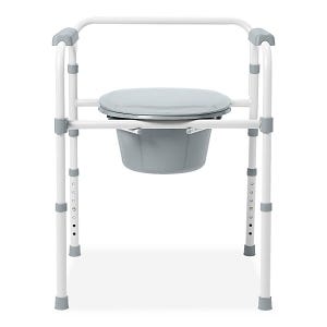 Steel Elongated Bedside Commode