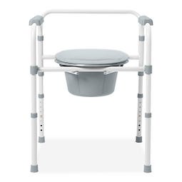 Steel Elongated Bedside Commode