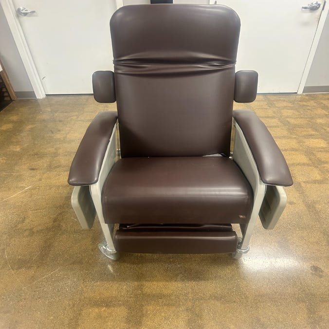 4-Postion Clinical Care Geri Chair Recliner, Chocolate - Open Box