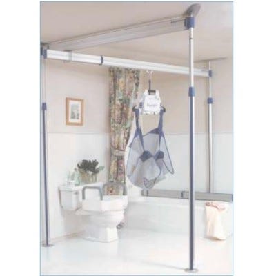 Voyager Portable Overhead Lift Easytrack 3 post with Tub bracket (**Lift Motor Sold Separately)