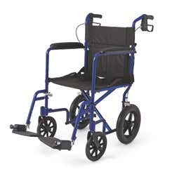 Basic Aluminum Transport Chair with 12" Wheels