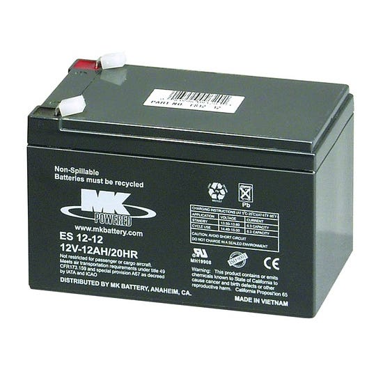 Mk Battery 12V 12 AH Sealed Lead Acid
