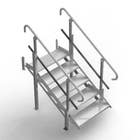 PVI 5 Step PVI Modular XP Aluminum Stair Section with Handrails - Main Image