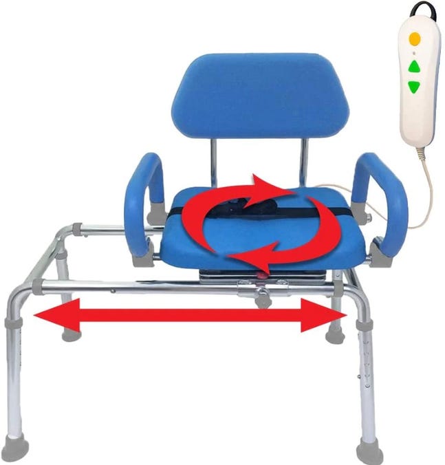 Shower Transfer Bench - PowerSlide Carousel with Swivel Seat