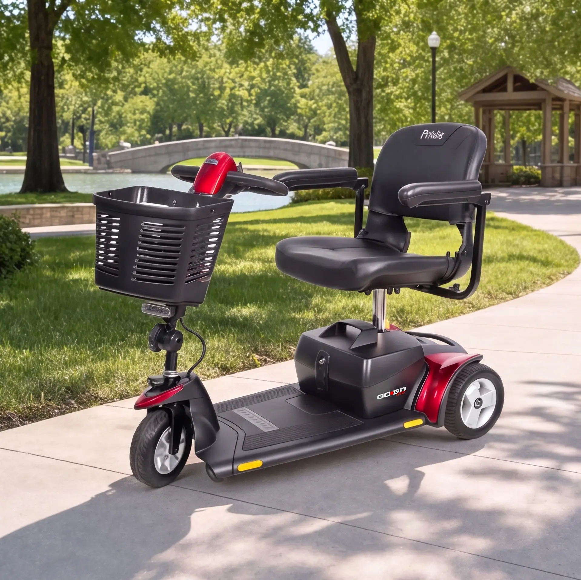 Pride Go-Go Sport 3-Wheel Travel Mobility Scooter