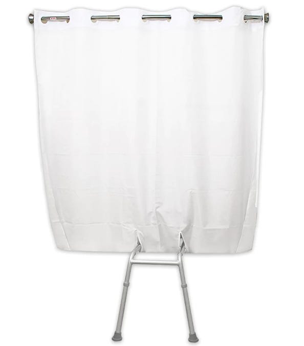 Benchmate Split Shower Curtain for Bath Transfer Benches