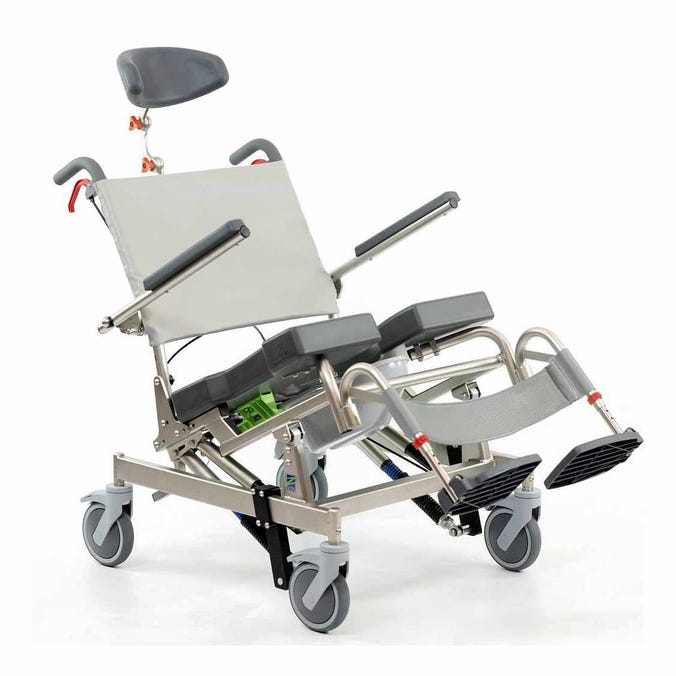 AT600 Attendant Tilt Bariatric Mobile Rehab Shower Commode Chair