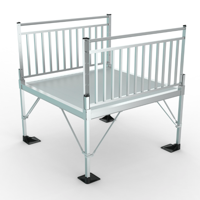 5' x 5' Solid Surface Picket Rails