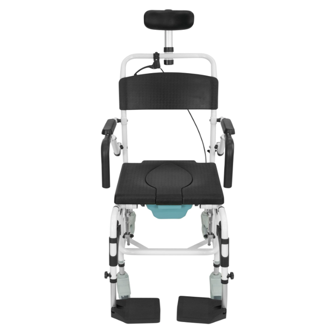 Reclining Shower Commode Transport Chair
