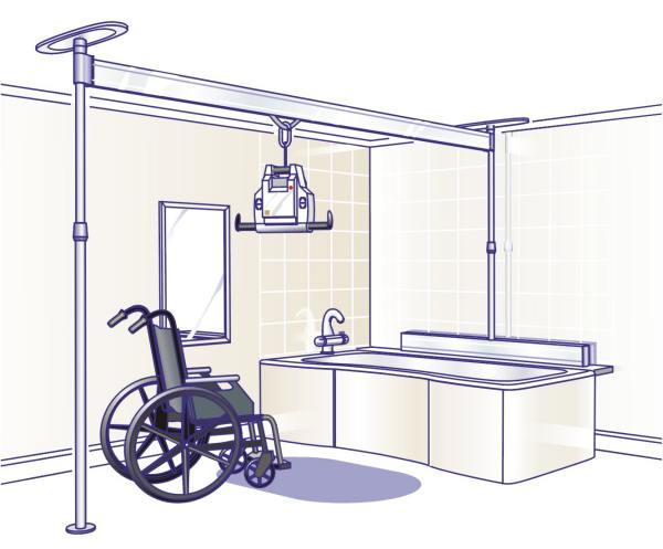 EasyTrack 2 Post System w/ Tub Bracket (**Lift Motor Sold Separately)