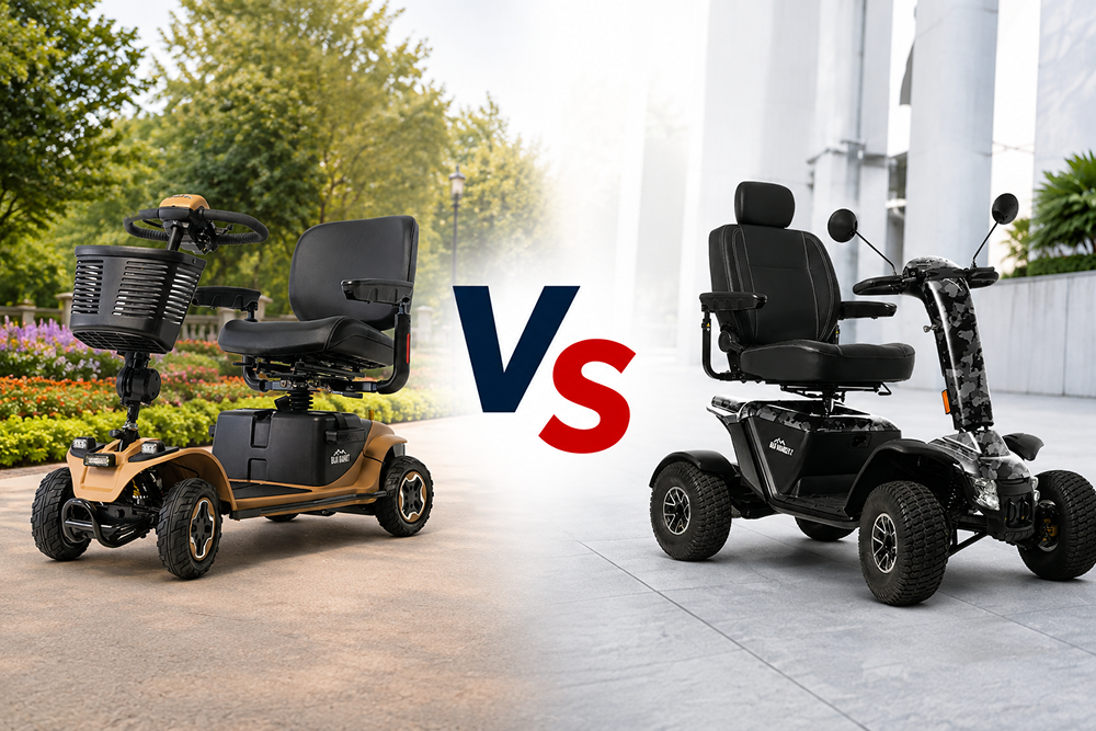 BAJA Wrangler 2 vs BAJA Bandit: Comparing Pride Mobility's Outdoor Scooters