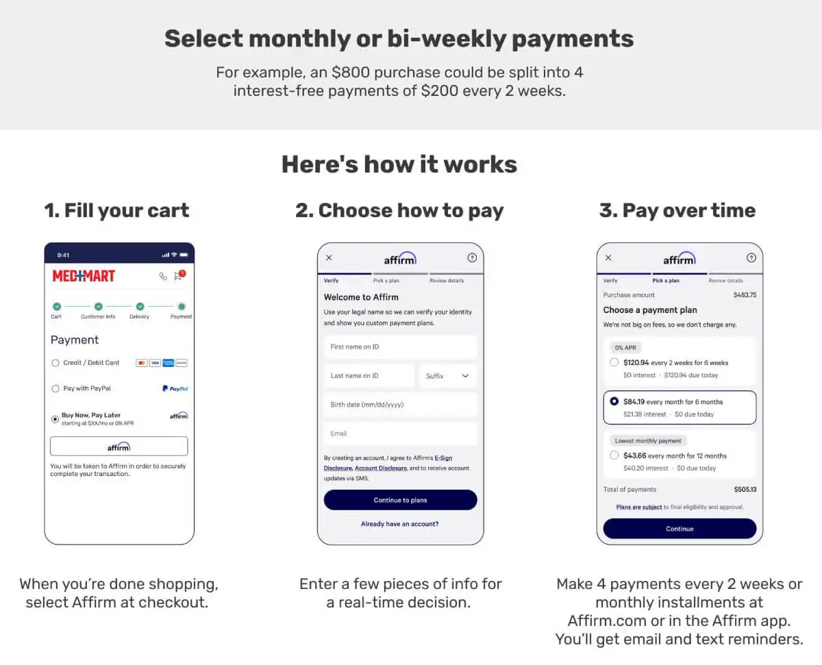 How affirm works here