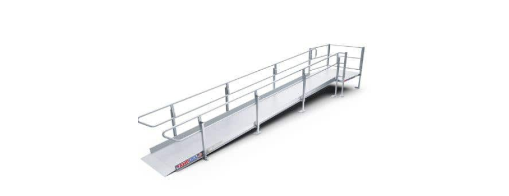 Metal Wheelchair Ramp with Handrails, Designed for Accessibility