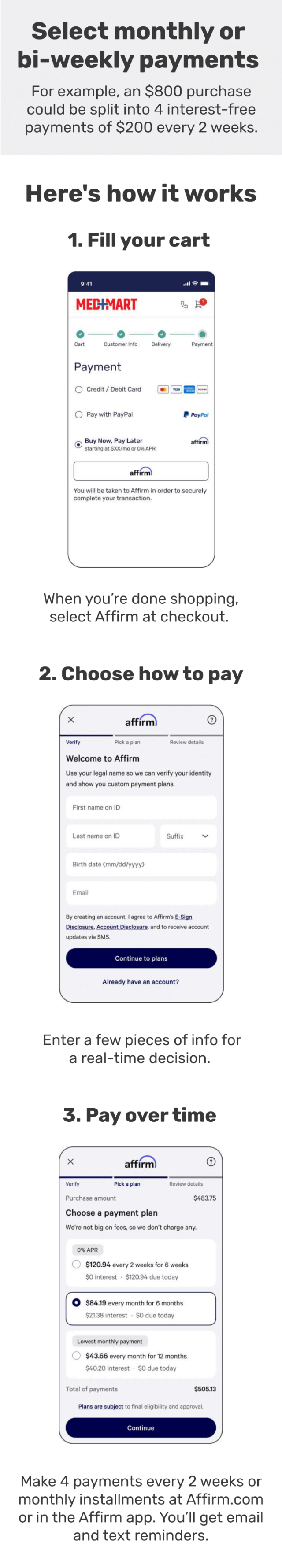 How affirm works here
