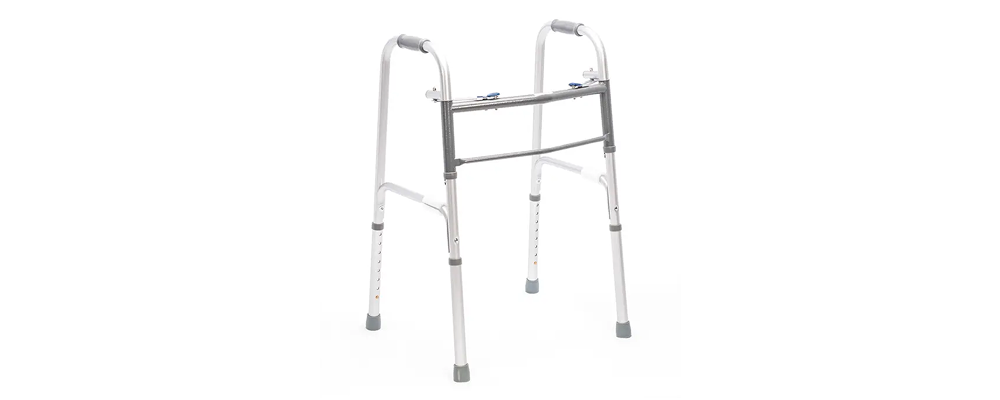 Protekt® Two-Button Folding Steel Walker